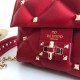 Valentino Mini Candystud Crossbody Bag In Red Lambskin High