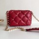 Valentino Mini Candystud Crossbody Bag In Red Lambskin High