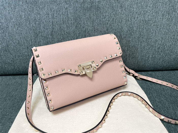 Valentino Small Crossbody Bag In Poudre Grained Leather High