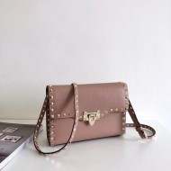 Valentino Small Crossbody Bag In Poudre Grained Leather High