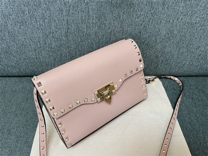 Valentino Small Crossbody Bag In Poudre Grained Leather High