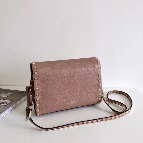 Valentino Small Crossbody Bag In Poudre Grained Leather High