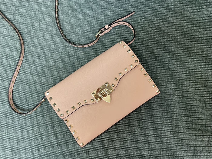 Valentino Small Crossbody Bag In Poudre Grained Leather High