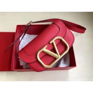 Valentino Supervee Crossbody Bag In Red Leather High