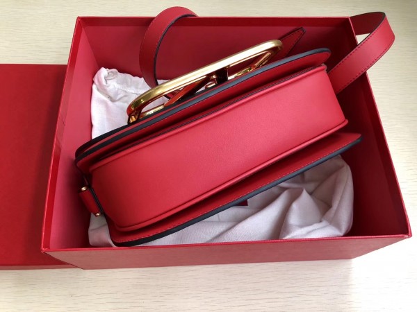 Valentino Supervee Crossbody Bag In Red Leather High