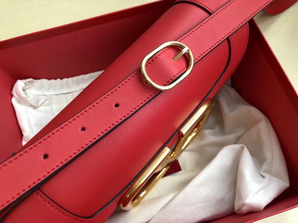 Valentino Supervee Crossbody Bag In Red Leather High