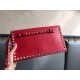 Valentino Medium Clutch In Red Calfskin High