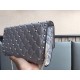 Valentino Spike Chain Clutch Lambskin  In Pastel Gray High