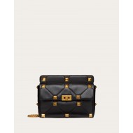 Valentino GARAVANI ROMAN STUD NAPPA CHAIN BAG Black High