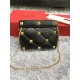 Valentino GARAVANI ROMAN STUD NAPPA CHAIN BAG Black High