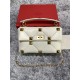 Valentino GARAVANI ROMAN STUD NAPPA CHAIN BAG White High