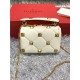 Valentino GARAVANI Small ROMAN STUD NAPPA CHAIN BAG White High