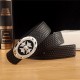 Versace Medusa Round Buckle Leather Belt 38mm High