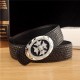 Versace Medusa Round Buckle Leather Belt 38mm High