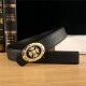 Versace Medusa Round Buckle Leather Belt 38mm High