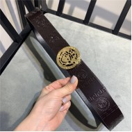 Versace Medusa Round Buckle Leather Belt 38mm High