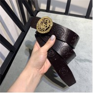 Versace Medusa Round Buckle Leather Belt 38mm High