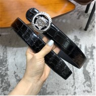 Versace Round buckle belt Crocodile 38mm High