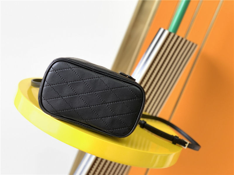 MINI SAINT LAURENT VANITY CASE IN QUILTED LAMBSKIN Black High