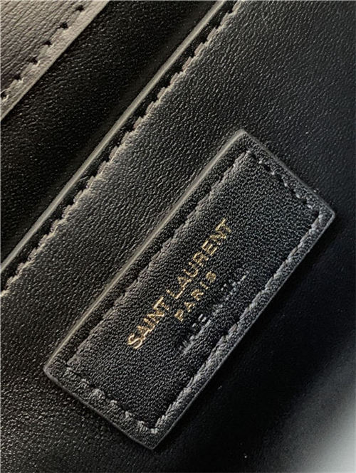 MANHATTAN SMALL SHOULDER BAG IN BOX SAINT LAURENT LEATHER High