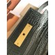 MANHATTAN SMALL SHOULDER BAG IN SHINY CROCODILE-EMBOSSED LEATHER High