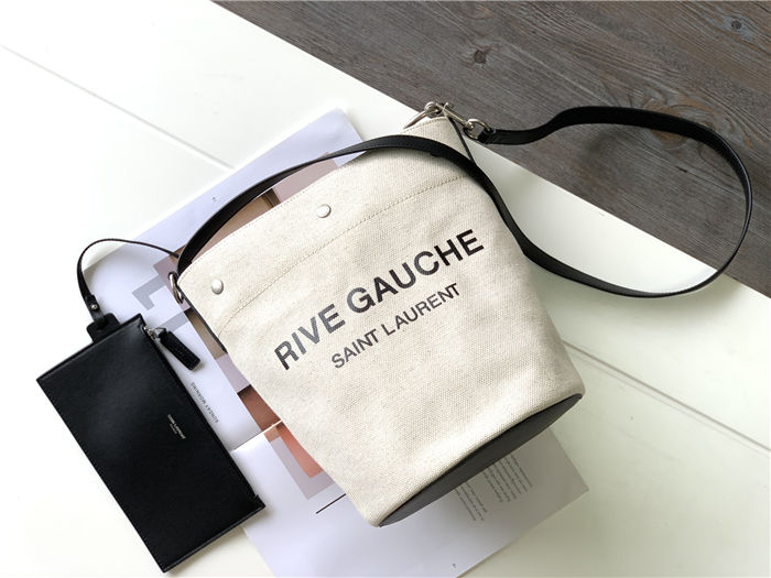 RIVE GAUCHE BUCKET BAG IN LINEN High