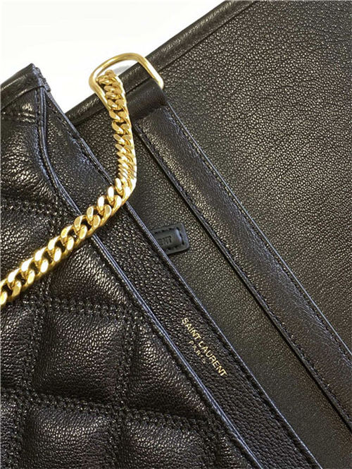 BECKY MINI CHAIN BAG IN CARRÉ-QUILTED LAMBSKIN Black High