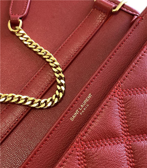 BECKY MINI CHAIN BAG IN CARRÉ-QUILTED LAMBSKIN Red High