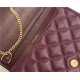 BECKY MINI CHAIN BAG IN CARRÉ-QUILTED LAMBSKIN Burgundy High