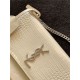 SUNSET MEDIUM IN CROCODILE EMBOSSED SHINY LEATHER Silver-Metal White High