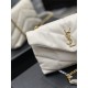 LOULOU PUFFER MINI BAG IN QUILTED LAMBSKIN Gold-Tone White High