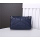 LOULOU PUFFER SMALL BAG IN QUILTED LAMBSKIN Silver-Tone Navy Blue High