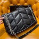 LOULOU PUFFER SMALL BAG IN QUILTED LAMBSKIN Silver-Tone Black High