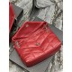 LOULOU PUFFER SMALL BAG IN QUILTED LAMBSKIN Silver-Tone Red High