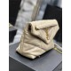 LOULOU PUFFER SMALL BAG IN QUILTED LAMBSKIN Gold-Tone Beige High