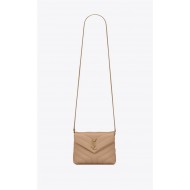 LOULOU TOY BAG IN Y-QUILTED LEATHER Gold-Tone Beige High