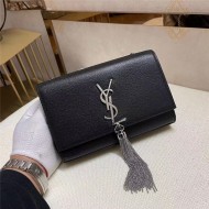 KATE SMALL WITH TASSEL IN GRAIN DE POUDRE EMBOSSED LEATHER High