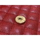 ENVELOPE MEDIUM BAG IN MIX MATELASSÉ GRAIN DE POUDRE EMBOSSED LEATHER Red-Gold High