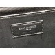 ENVELOPE MEDIUM BAG IN MIX MATELASSÉ GRAIN DE POUDRE EMBOSSED LEATHER Black-Black High