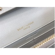 ENVELOPE SMALL BAG IN MIX MATELASSÉ GRAIN DE POUDRE EMBOSSED LEATHER White-Gold High