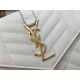 ENVELOPE SMALL BAG IN MIX MATELASSÉ GRAIN DE POUDRE EMBOSSED LEATHER White-Gold High