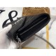 ENVELOPE SMALL BAG IN MIX MATELASSÉ GRAIN DE POUDRE EMBOSSED LEATHER Black-Silver High