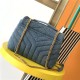 LOULOU SMALL BAG IN Y-QUILTED Denim Gold-Tone Blue High