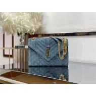 ENVELOPE MEDIUM BAG IN SUEDE Blue High