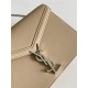 CASSANDRA MEDIUM CHAIN BAG IN GRAIN DE POUDRE EMBOSSED LEATHER Beige High