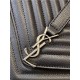 COLLEGE LARGE CHAIN BAG IN QUILTED LEATHER Anti-Silver mid