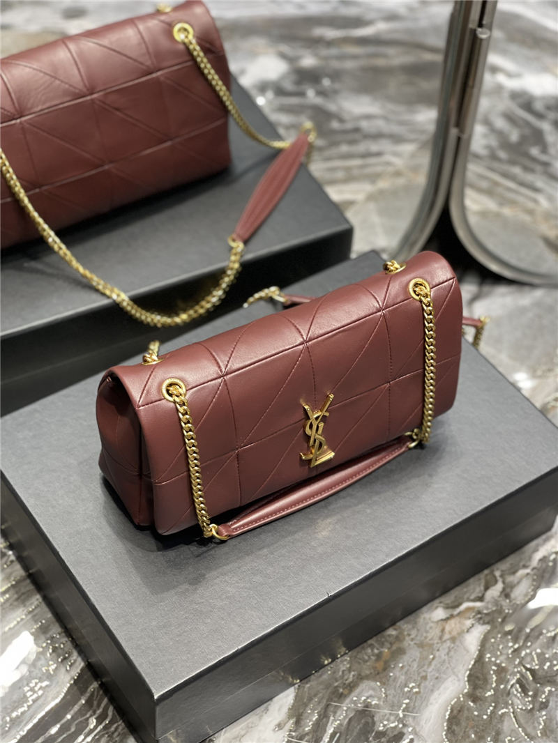 JAMIE MEDIUM "CARRÉ RIVE GAUCHE" IN LAMBSKIN Burgundy High