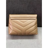 LOULOU TOY BAG IN Y-QUILTED LEATHER Gold-Tone Caramel High