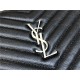 MONOGRAM DOCUMENT HOLDER IN MATELASSÉ LEATHER SILVER-TONED METAL High