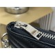 MONOGRAM DOCUMENT HOLDER IN MATELASSÉ LEATHER SILVER-TONED METAL High